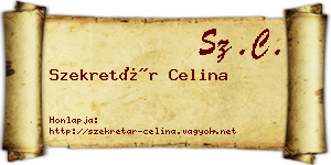 Szekretár Celina névjegykártya